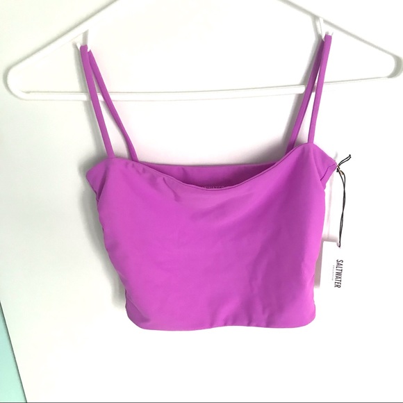 NWT Saltwater Collective Amanda Tankini Swim Top in ORCHID PURPLE XS - Picture 5 of 12